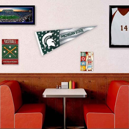 Michigan State Spartans Nation USA Stars and Stripes Pennant Pennant Banner Flag in Saudi Arabia