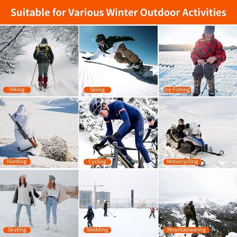 Rechargeable Heated Gloves for Men Women, 5000mAh Electric Battery Heated Ski Gloves, Waterproof Touchscreen Motorcycle Gloves Winter Gloves 3 Heating Levels for Skiing Hunting Cycling Fishing in Saudi Arabia
