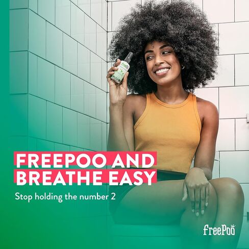 FreePoo - مجموعة معطر المرحاض باللافندر وعشب الليمون - مانع روائح ما قبل البراز، رذاذ الحمام العطري، مزيل الروائح الكريهة للقعادة، معطر الهواء - زيوت طبيعية، مجموعة أدوات النظافة الأساسية - 2 × 2.0 أونصة in Saudi Arabia