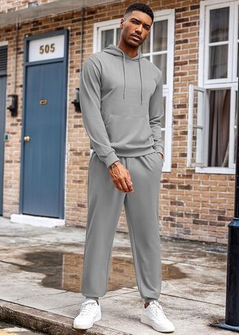 COOFANDY Men's Tracksuit 2 Piece Hoodie Athletic Sweatsuits Casual Jogging Suit Sets in Saudi Arabia