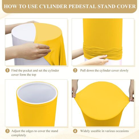 مجموعة غطاء حامل اسطوانة مكونة من 3 أغطية حامل اسطوانة من ألياف لدنة ذهبية لحفلات الزفاف وحفلات الزفاف وأغطية حامل اسطوانة مرنة لمجموعة غطاء حامل الاسطوانة لديكورات حفلات الزفاف in Kuwait