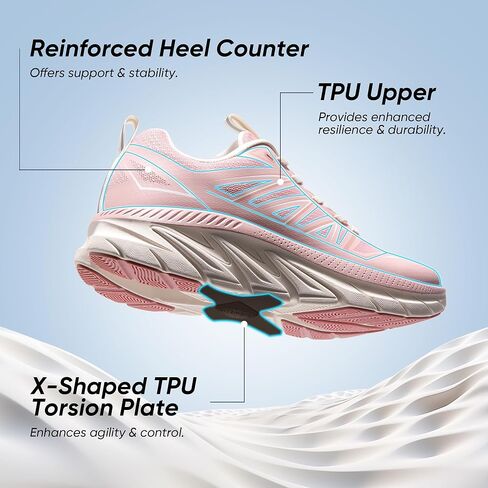 حذاء مشي نسائي NORTIV 8 للجري ActiveSwift مريح للتنس ومسامي وغير قابل للانزلاق رياضي وتمارين الصالة الرياضية والتدريب المتقاطع. in Kuwait