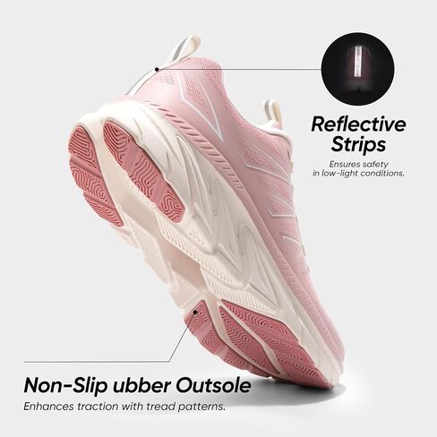 حذاء مشي نسائي NORTIV 8 للجري ActiveSwift مريح للتنس ومسامي وغير قابل للانزلاق رياضي وتمارين الصالة الرياضية والتدريب المتقاطع. in Kuwait