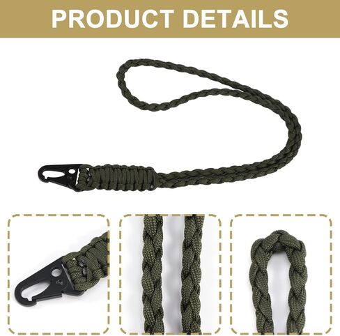 الثقيلة شارة الحبل قلادة صفارات حزام مضفر سلسلة المفاتيح الحبل كليب حلقة رئيسية لحامل مفاتيح صافرة in Kuwait