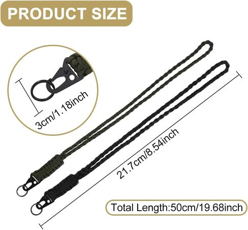 الثقيلة شارة الحبل قلادة صفارات حزام مضفر سلسلة المفاتيح الحبل كليب حلقة رئيسية لحامل مفاتيح صافرة in Kuwait