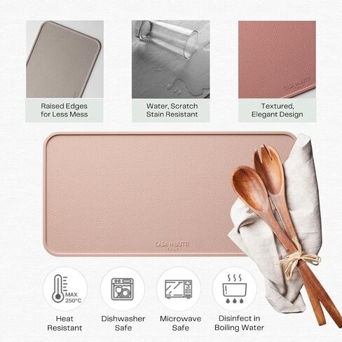 Silicone Spoon Rest for Stove Top, Multifunction Kitchen Spatula Rack, Table Protector, Coffee Station Mat, Waterproof Heat Resistant, Cooking Spoon Holder, Silicone Mat for Kids, Pets (Yellow Beige) in Saudi Arabia