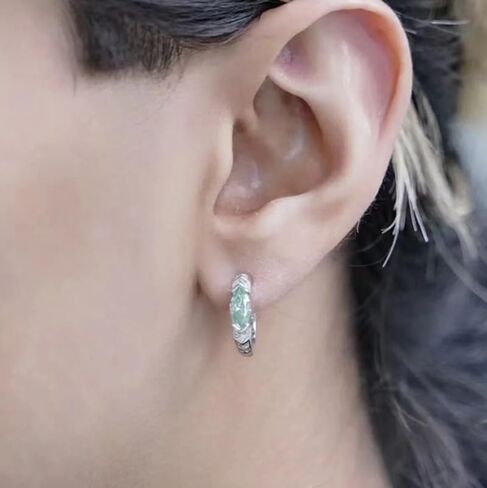 Lymphatic Drainage Slimming Hoop Earrings, Titanium Ion Lymphvity Germanium Acupuncture Therapy Moissanite Earrings Bloodstream Lymph Nodes CZ Jewelry for Women Men in Kuwait