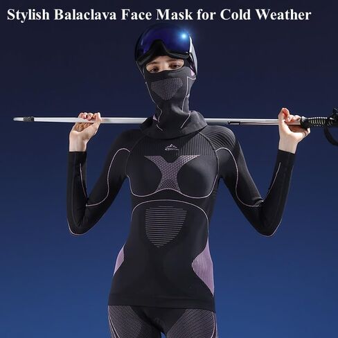 قناع الوجه بالاكلافا للدراجات النارية، قناع التزلج الشتوي للرجال والنساء، قناع بالاكلافا عالي التمدد لكامل الرأس تحت الخوذة، أقنعة غطاء الرأس للطقس البارد in Kuwait