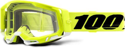 100% Racecraft 2 Mountain Bike & Motocross Goggles - MX and MTB Racing Protective Eyewear (BLUE - Clear Lens) in Saudi Arabia