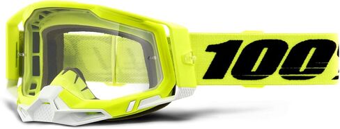 100% Racecraft 2 Mountain Bike & Motocross Goggles - MX and MTB Racing Protective Eyewear (BLUE - Clear Lens) in Saudi Arabia