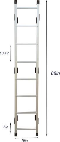 Basement Ladder 8 Rung, 88in H Aluminum Window Well Ladder, Fire Escape Ladder in Humid Environments with Load Capacity up to 500lbs Egress Ladder, Escape Ladder or Bunk Bed Ladder in Saudi Arabia