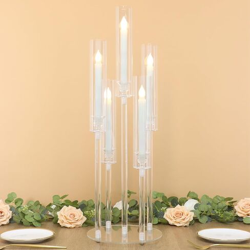 Taper Candlestick Holders for Table Centerpiece, Acrylic Candle Holder for Taper Candles, Clear Candlestick Holder, for Wedding, Party, Dining Table, Halloween, Christmas Anniversary Decor in Saudi Arabia