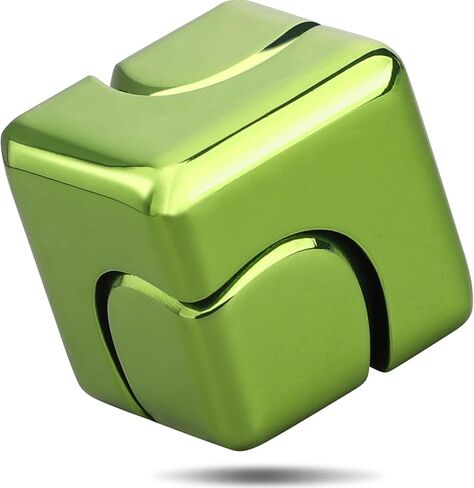 Fidgets Cube Spinner for Kid Adult,Infinity Cube Gear Transformable Spinning Top Metallic Toys for Anti-Anxiety Stress Relief Autism ADHD, Deformable 2-in-1 Fidget Block Focus Toy Gift Prize Silver in Saudi Arabia