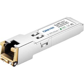 وحدة SFP إلى RJ45 النحاسية، 10Gbase-T SFP+ Copper Ethernet Gbic متوافقة مع كابل Cisco وMeraki وUbiquiti وD/TP Link وSupermicro وNetgear وBroadcom وCAT.6a/CAT7؛ 30 م
