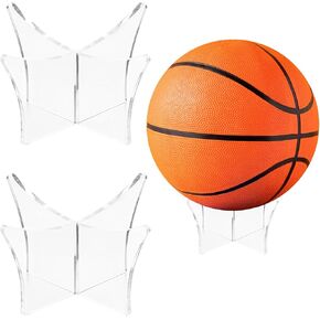 Acrylic Basketball Stand Holder 4.7x2.5 Inch, 2 Pack Clear Football Stand for Display, Acrylic Storage Display Ball Stand for Football Basketball Soccer, Volleyball in Saudi Arabia