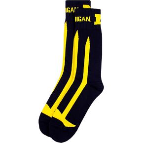 NCAA Michigan Wolverines Unisex Helmet Stripe Dress Socks