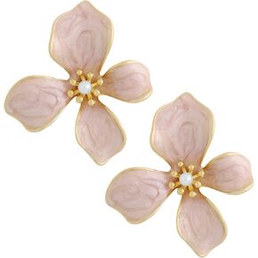 Elegant Pastel Flower Stud Earrings for Women, Floral Earrings Jewelry Accessories Romantic Cool Gifts for Her Women in Their 20s 30s