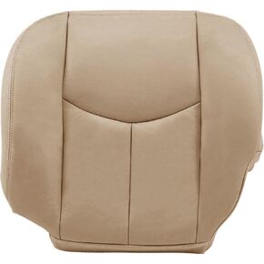 Driver Side Bottom Synthetic Microfiber Leather Replacement Seat Cover Tan # 522 Compatible with Chevy Avalanche Silverado GMC Sierra 1500 2500 3500 HD 2003 2004 2005 2006 2007