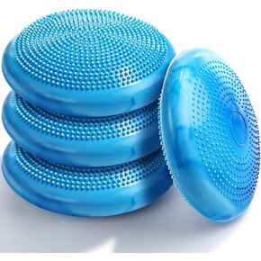 Libima 4 Pcs Wiggle Seat for Sensory Kids Inflated Wobble Cushion Sensory Seat Cloud Design Flexible Seating for Classroom Elementary Balance Disc with Pump for Kids Adult Pet Training