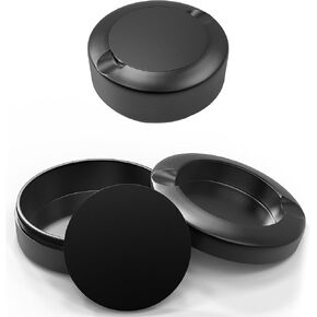 Metal Zyn Can - Double Decker Snus Holder (Black) - Smell Proof Snuff Rewards Can - Easy Open Aluminum Seal Zyn Holder Tin and Food Safe Pill Baggy Container