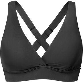 Aqua Eve Women Bikini Top Only Push Up Swimsuit Top Padded Bathing Suit Top for Large Bust Black XL