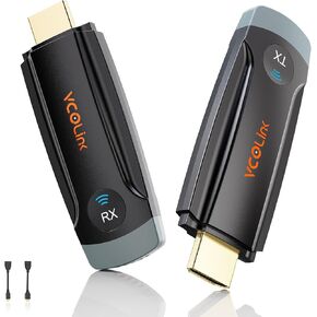 Wireless HDMI Transmitter and Receiver,with USB C to HDMI Adapter,Plug & Play,Portable 5G Wireless HDMI Extender Kit Audio Video Streaming to HDTV,Monitor,Projector from Laptop/PC/Camera/Smartphone