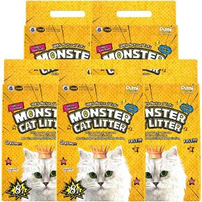 فضلات القطط من مونستر، 100% من التوفو الطبيعي النقي الخالي من الغبار، يمتص روائح القطط بسرعة، مرحاض القطط القابل للتصريف في المرحاض (الأصلي، 5.5 رطل × 1 كيس) in Kuwait