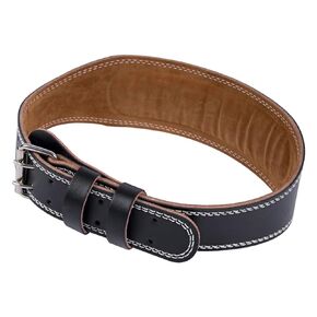 GLEAVI Men's Leather Belts Exercise Belt Powerlifting Belts Waist Support for Man Squats Belt Waist Support Belt Black Protective Back Strap Protective Gear Protection Belt Lever Sports
