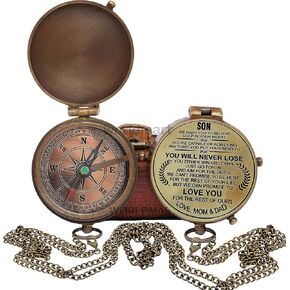 Customized Brass Compass for Anniversary, Birthday, Graduation Day, Confirmation Gift, Valentine Gift, Parting Gift