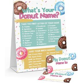 Greeting Card - What's Your Astronaut Name Birthday Party Game, 1 Sign & 30 Stickers - Space Theme for Kids & Teens - GAME-011