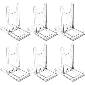 6pcs Acrylic Display Stands, Adjustable Clear Display Holder Jewelry Display Organizer Shelf for Purses Handbags Book Pictures Plate Phone Home Wedding Party Decoration