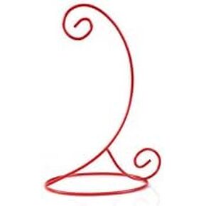 Coton Colors Decorative Ornament Stand, 4in L x 5.25in W x 9in H (Silver and White Ornament Stand)