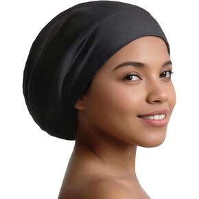 Silk Bonnet for Sleeping Women & Men, Breathable Cotton Outside & 100% Mulberry Silk Lining for Hair Protection