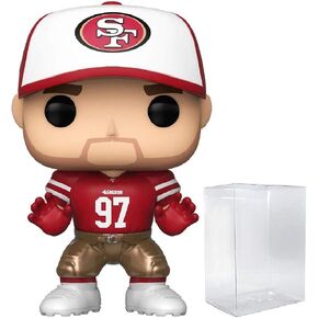 POP Football: 49ers - Nick Bosa Funko Vinyl Figure (Bundled with Compatible Box Protector Case), Multicolor, 3.75 inches