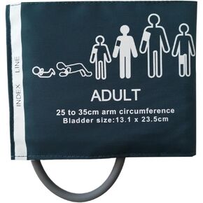 NIBP Single Tube with Bladder Reusable Adult Blood Pressure Cuff 25-35 cm Arm Circumference for Blood Pressure Monitor.
