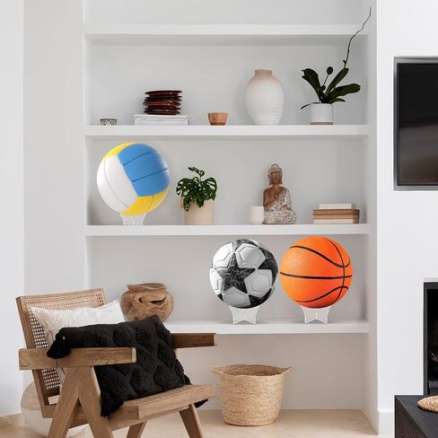 Acrylic Basketball Stand Holder 4.7x2.5 Inch, 2 Pack Clear Football Stand for Display, Acrylic Storage Display Ball Stand for Football Basketball Soccer, Volleyball in Saudi Arabia