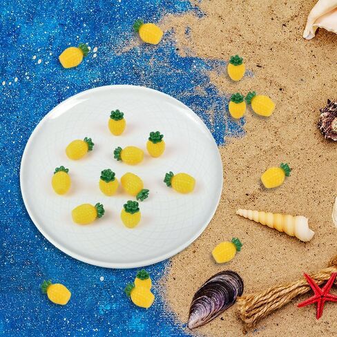 HUIANER أناناس صناعي صغير 50 ​​قطعة من الأناناس الصغير تمثال أناناس مصغر تزيين الأناناس المزيف محاكاة الفاكهة للمنزل والمطبخ والتصوير الفوتوغرافي وحفلات الديكور in Kuwait