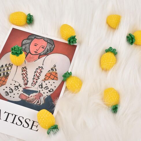 HUIANER أناناس صناعي صغير 50 ​​قطعة من الأناناس الصغير تمثال أناناس مصغر تزيين الأناناس المزيف محاكاة الفاكهة للمنزل والمطبخ والتصوير الفوتوغرافي وحفلات الديكور in Kuwait