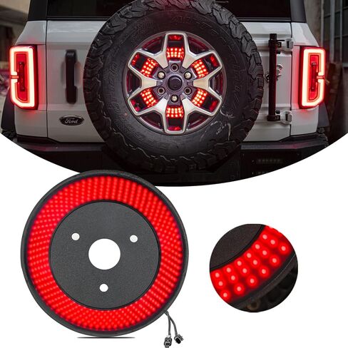 RGB Spare Tire Light Third Brake Light LED Wheel Light Compatible with Jeep Wrangler Accessories 2007-2018JK/JKU & 2018+ JL/JLU in Saudi Arabia