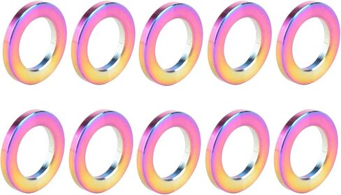 Titanium Flat Washer for M8 M10 Bolt Screw Washer Pack of 10 (Ranibow, M8) in Kuwait