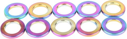 Titanium Flat Washer for M8 M10 Bolt Screw Washer Pack of 10 (Ranibow, M8) in Kuwait