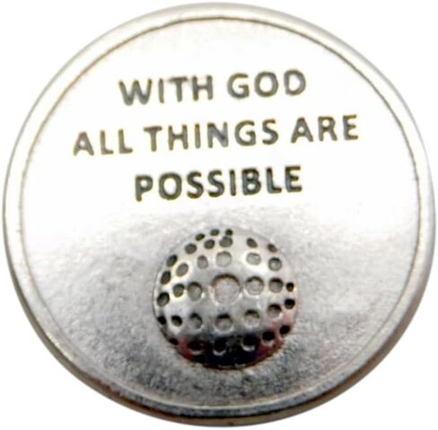 Westmon Works Golfers Pocket Token Prayer Set with Wallet Sized Golf Holy Card and Trinket Made in Italy in Saudi Arabia