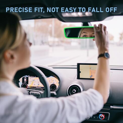 Rear View Mirror Protector Frame, Silicone Automotive Interior Rearview Mirror Cover for Women Girls, Mirror Edge Protective Cover Compatible with Model 3 Y, Car Accessories (Black) in Saudi Arabia