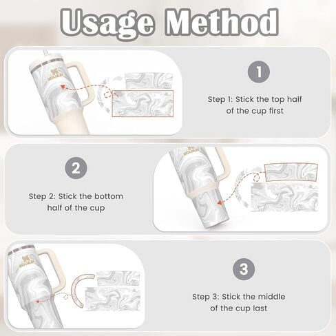 iCasso Water Bottle Stickers for Stanley Cup Accessories 40 OZ, Waterproof, Tear-Resistant and No Deformation Stylish Stickers and for Stanley Tumbler Accessories in Saudi Arabia