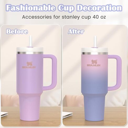 iCasso Water Bottle Stickers for Stanley Cup Accessories 40 OZ, Waterproof, Tear-Resistant and No Deformation Stylish Stickers and for Stanley Tumbler Accessories in Saudi Arabia
