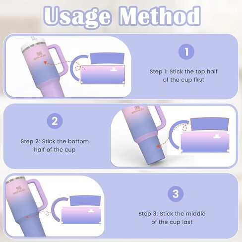 iCasso Water Bottle Stickers for Stanley Cup Accessories 40 OZ, Waterproof, Tear-Resistant and No Deformation Stylish Stickers and for Stanley Tumbler Accessories in Saudi Arabia