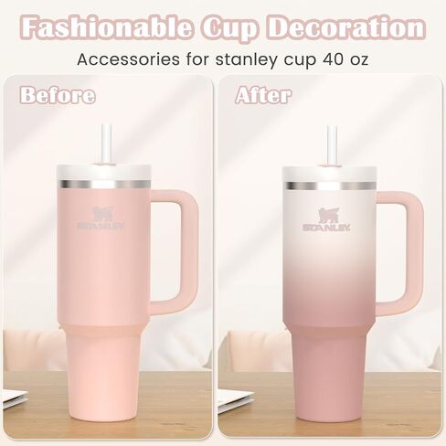 iCasso Water Bottle Stickers for Stanley Cup Accessories 40 OZ, Waterproof, Tear-Resistant and No Deformation Stylish Stickers and for Stanley Tumbler Accessories in Saudi Arabia
