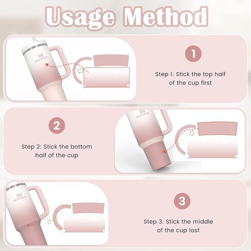 iCasso Water Bottle Stickers for Stanley Cup Accessories 40 OZ, Waterproof, Tear-Resistant and No Deformation Stylish Stickers and for Stanley Tumbler Accessories in Saudi Arabia
