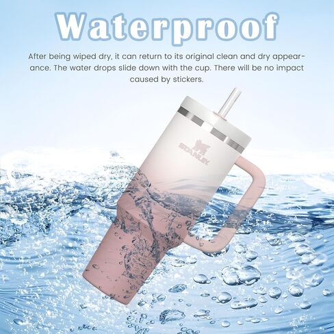iCasso Water Bottle Stickers for Stanley Cup Accessories 40 OZ, Waterproof, Tear-Resistant and No Deformation Stylish Stickers and for Stanley Tumbler Accessories in Saudi Arabia