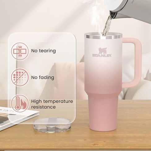 iCasso Water Bottle Stickers for Stanley Cup Accessories 40 OZ, Waterproof, Tear-Resistant and No Deformation Stylish Stickers and for Stanley Tumbler Accessories in Saudi Arabia